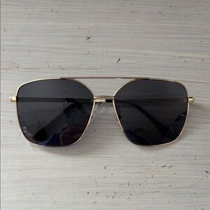 Oversized Gold Frame Sunglasses